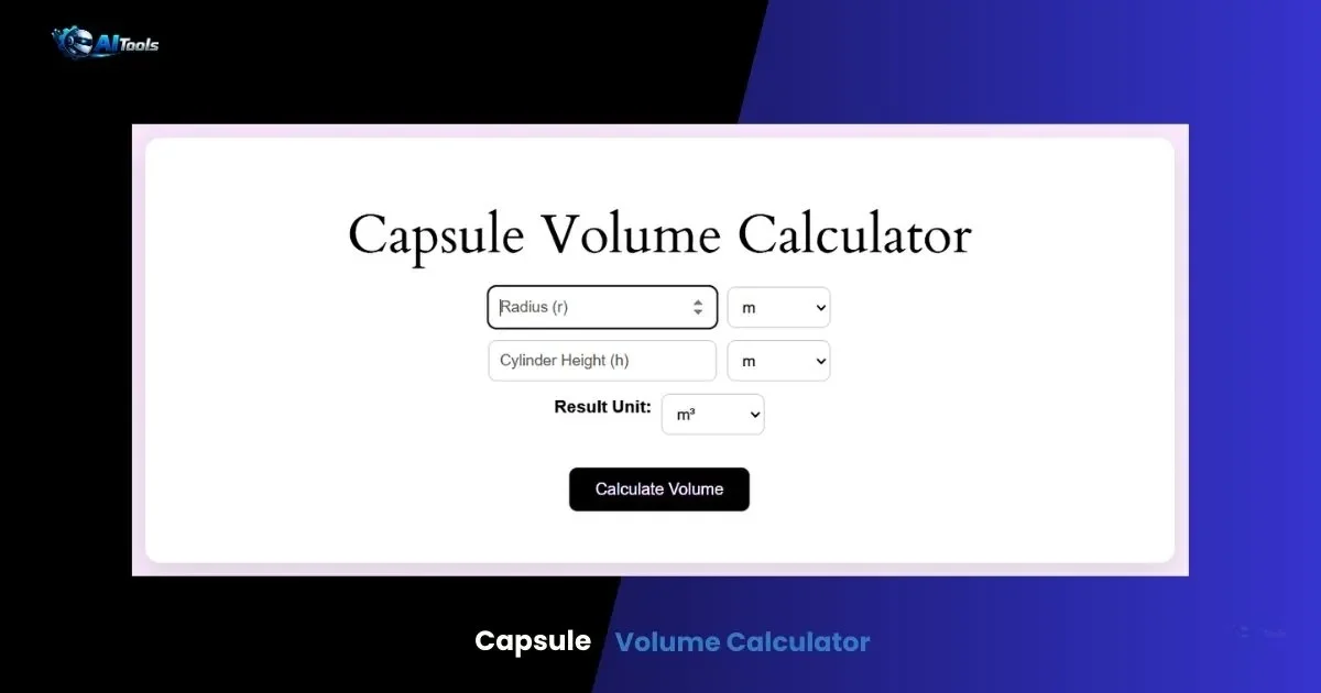 Capsule Volume Calculator
