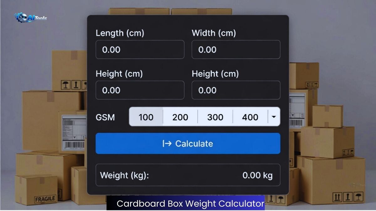Cardboard Box Weight Calculator