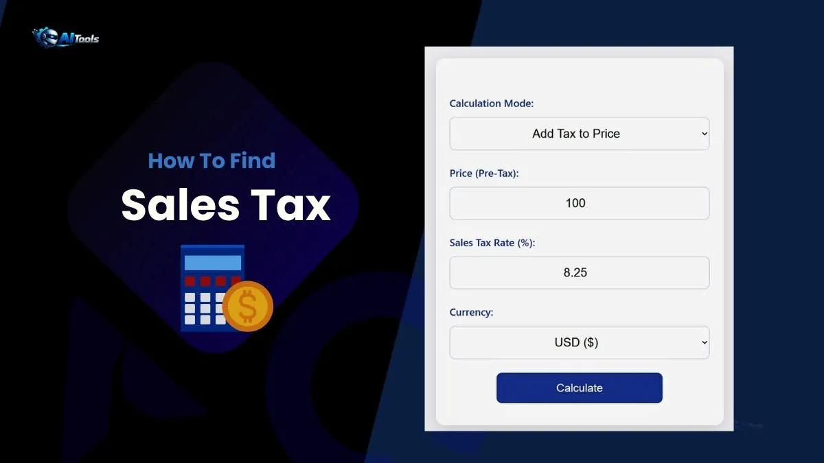 How To Find Sales Tax