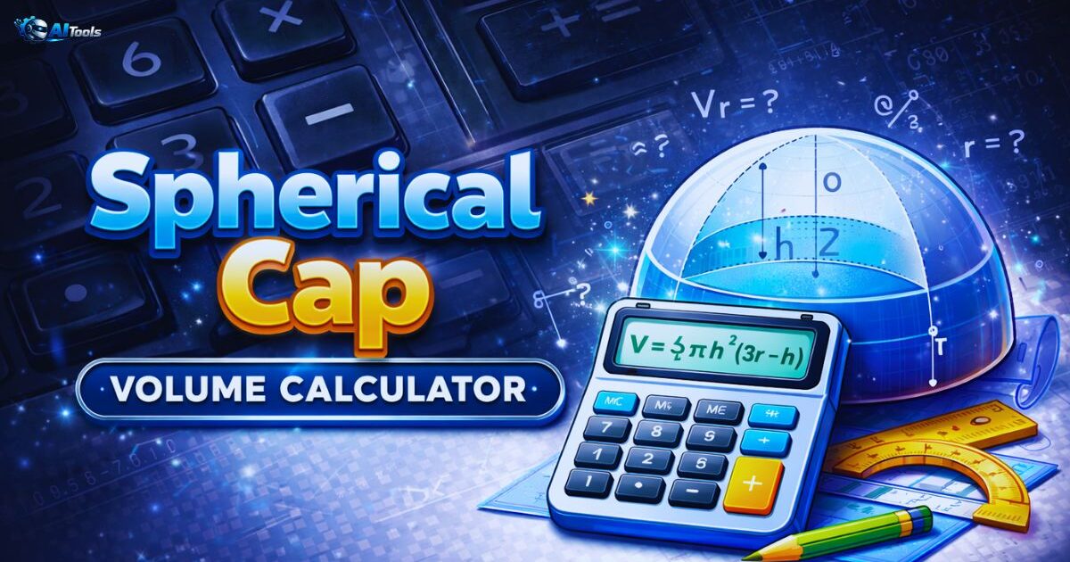 Spherical Cap Volume Calculator