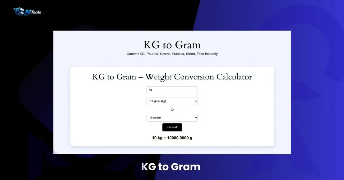 KG to Gram 1 KG to Gram